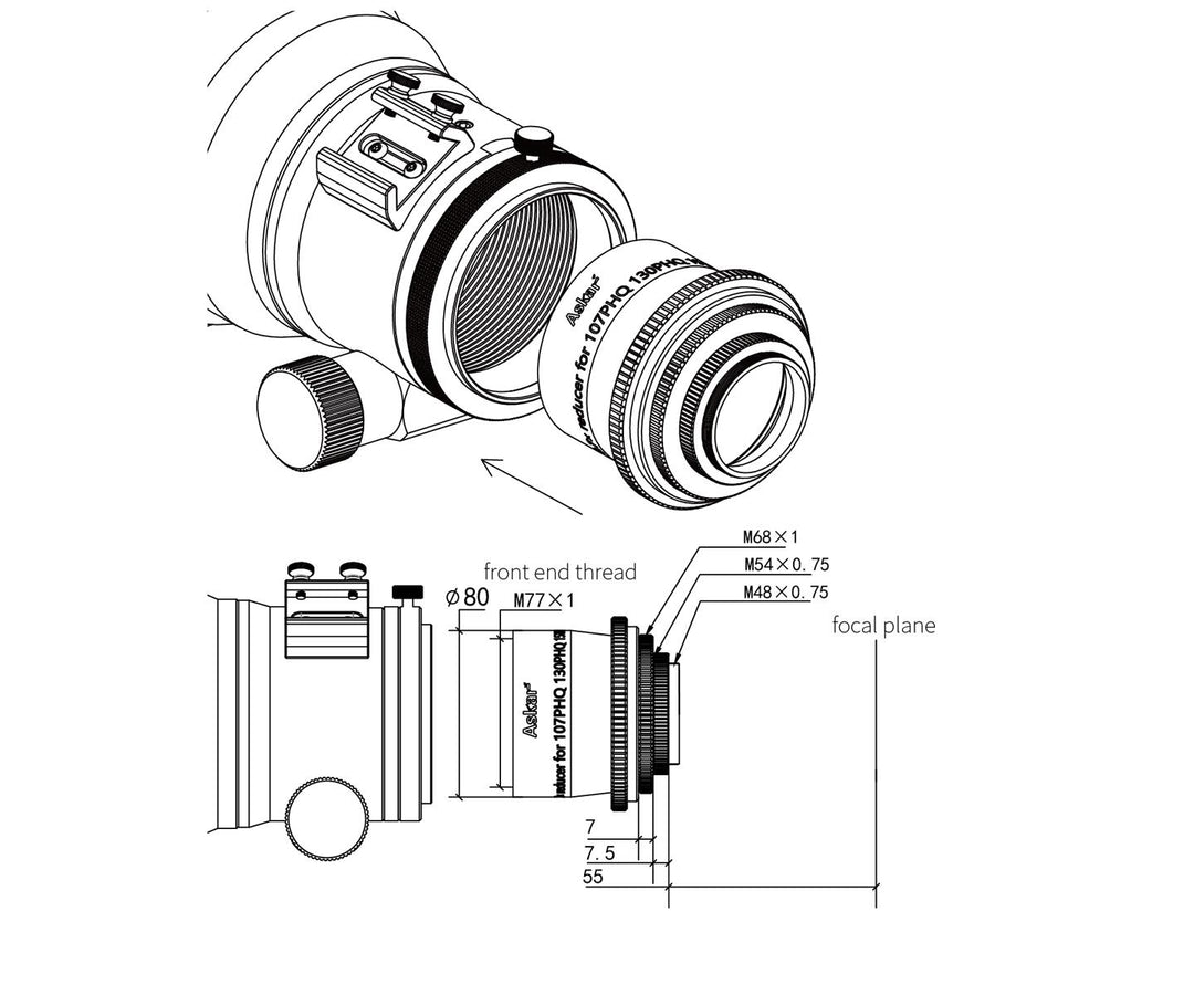 Askar Field Flattener (x0,7 Reducer) - Für PHQ-Astrographen