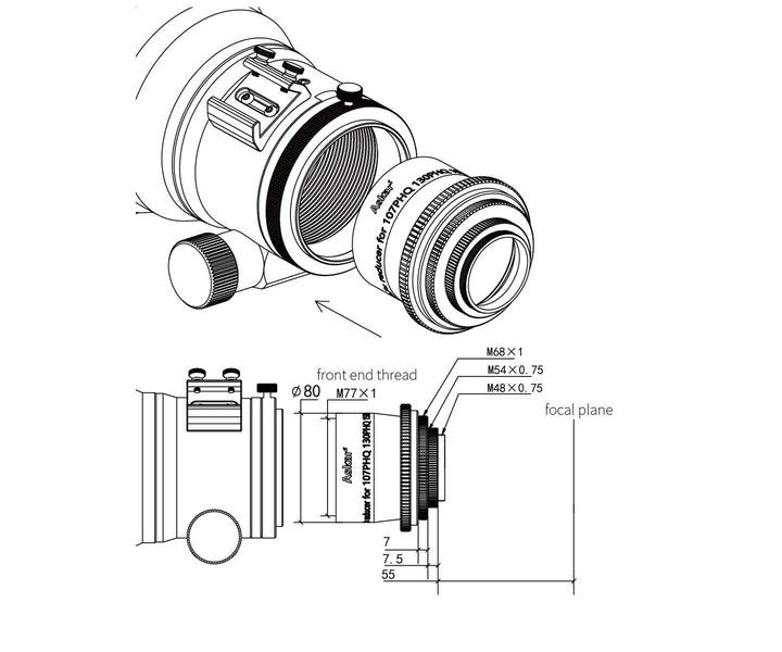 Askar Field Flattener (x0,7 Reducer) - Für PHQ-Astrographen
