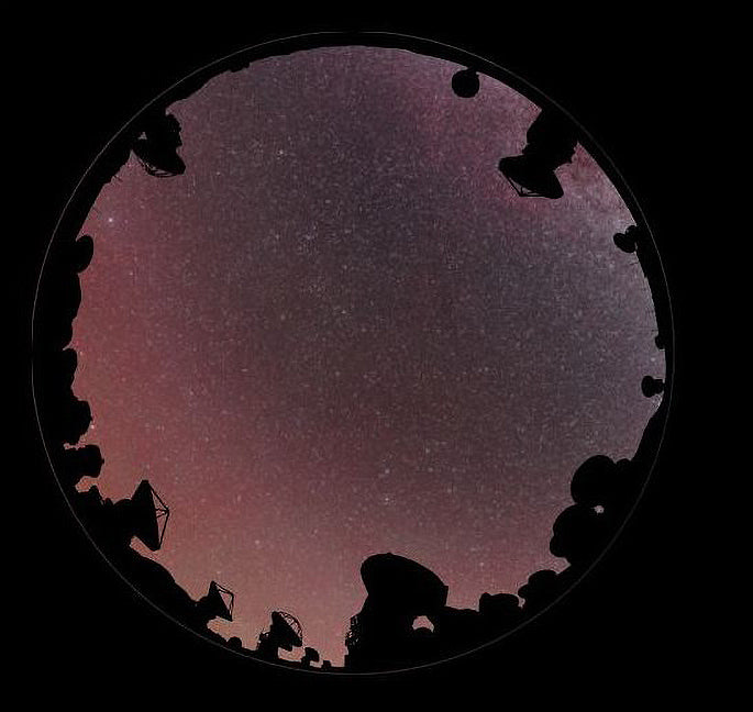 Homestar-Planetariumsscheibe – großes Millimeter-Array von La Silla und Atacama