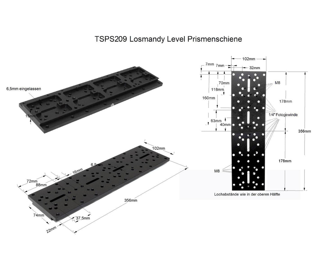 Losmandy Prismenschiene - 356mm