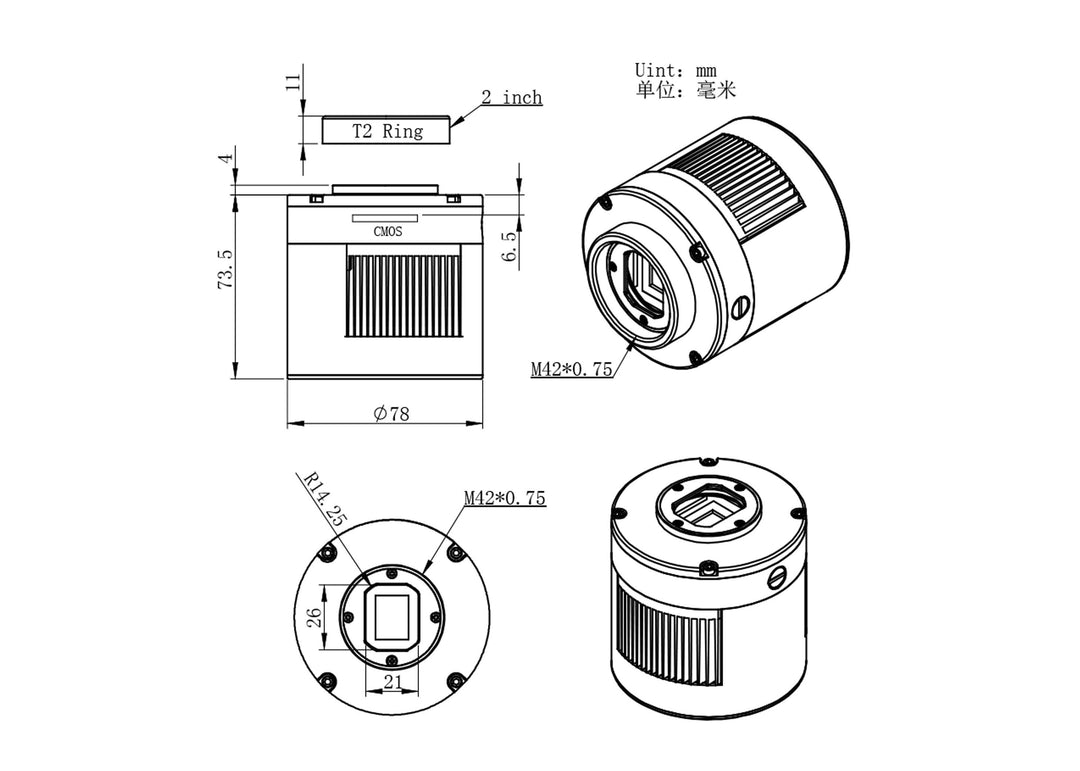 ZWO ASI 183MC Pro - Farbe
