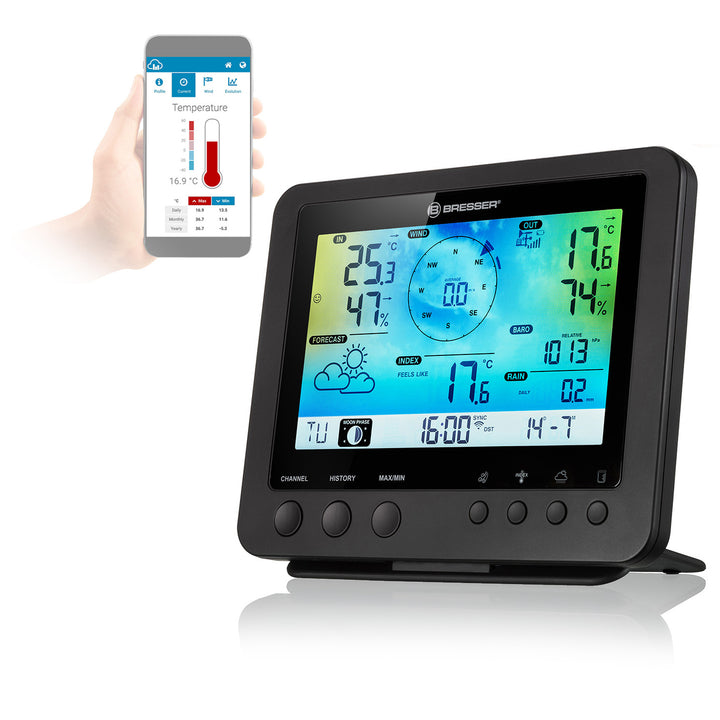 Bresser Farb-Wetterstation - (5-in-1-WLAN-Sensor)