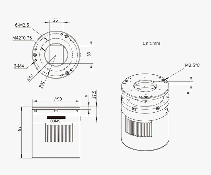 ZWO ASI 2600MM Pro - Mono 